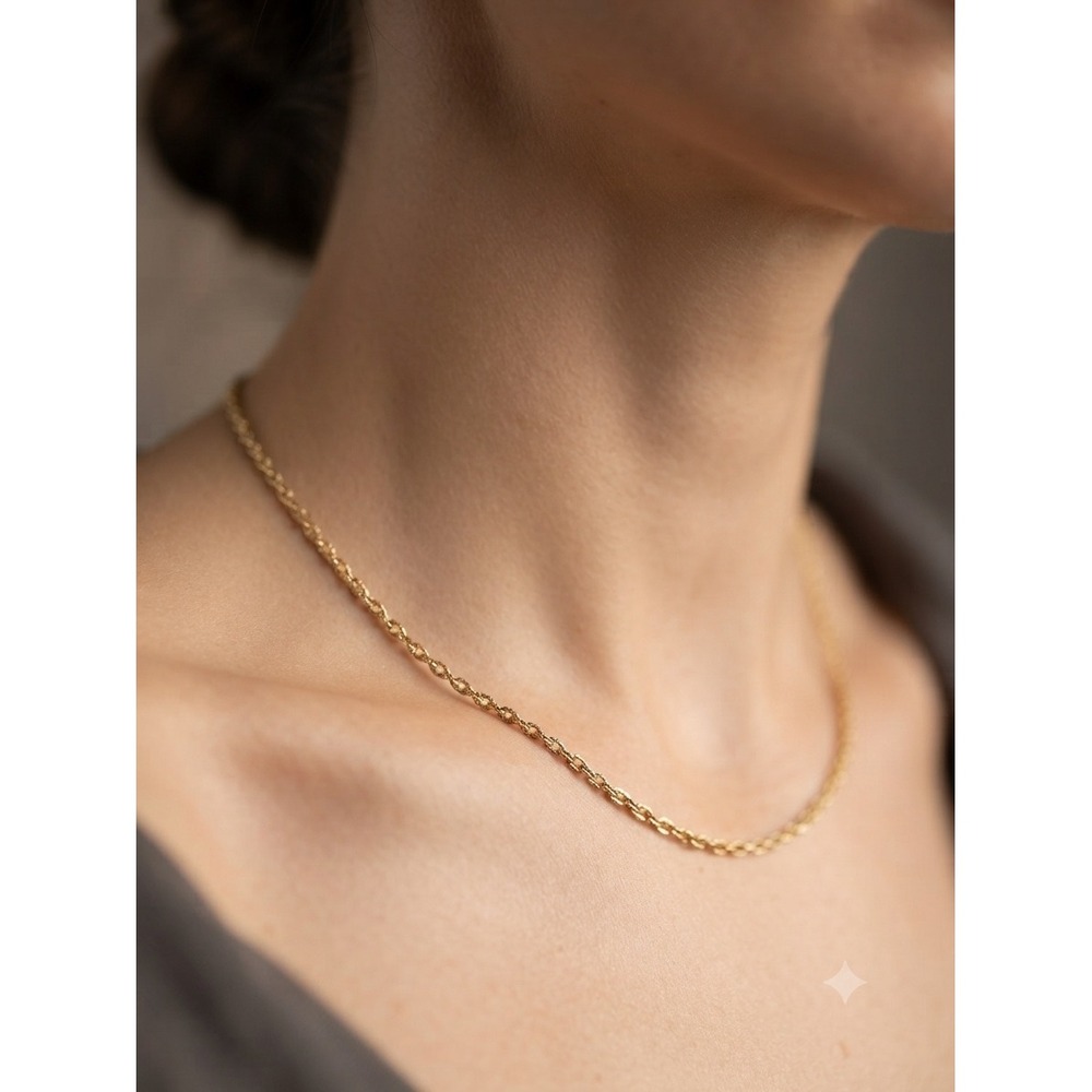 Wells Vintage 12k Gold Filled Rope Chain Necklace 16 Inch Layering Chain
